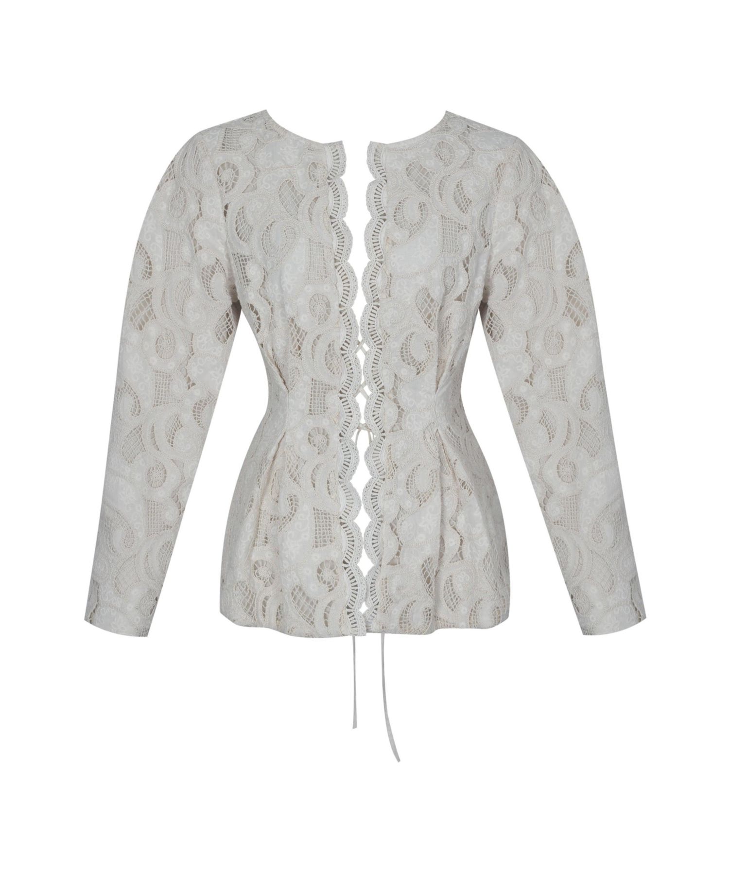Women's Wenley Puff-Sleeve Lace Cinched-Waist Top