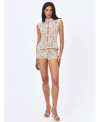 Women's Rosanne Low-Rise Crochet Shorts, 11" Inseam