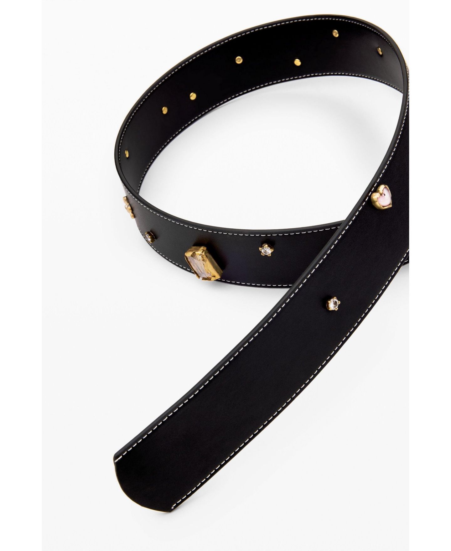 Женский ремень Desigual Leather Belt Stars, цвет: Чёрный — фото 5