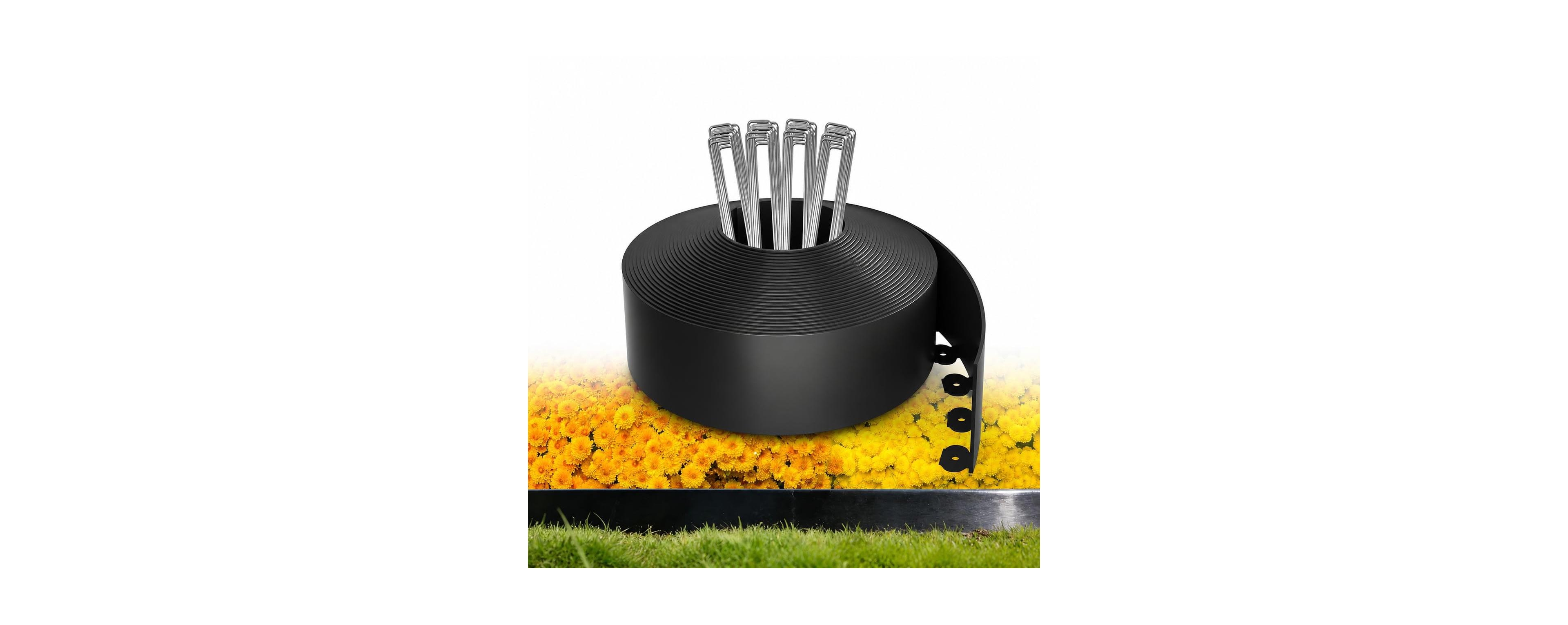 Aofar Garden Edging Border With 150 U-shaped Metal Stakes For Yard Flower Bed Landscaping