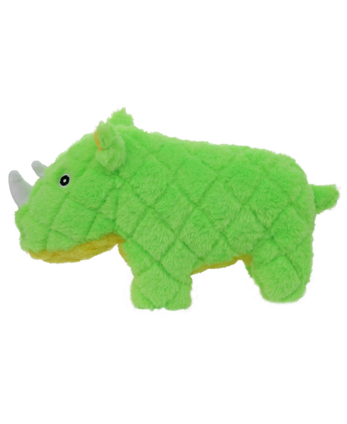 Mighty Safari Rhino, Durable Plush Squeaky Dog Toy