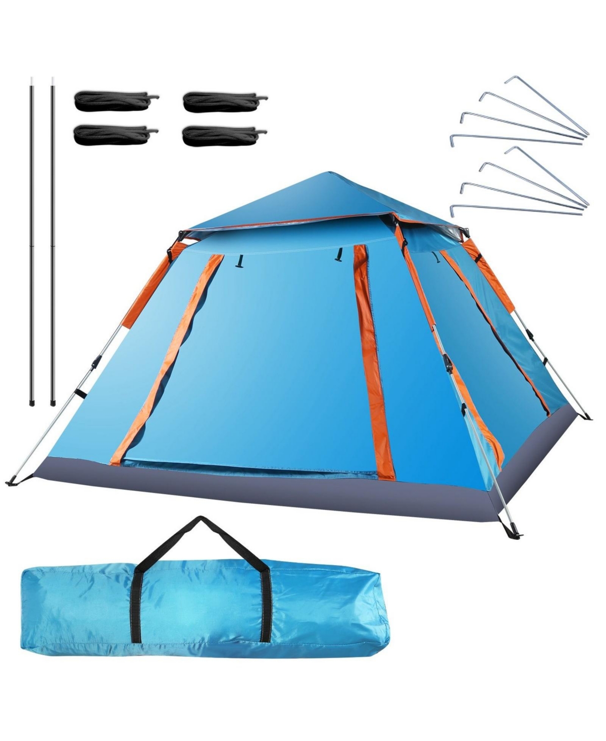 Sevorley Camping Tent, Folding Design, Carry Bag, Netting, 4-5 Person for Camping, Travel and Outdoor Activities