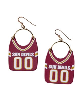 Gold-Tone Arizona State Sun Devils Jersey-Shaped Earrings