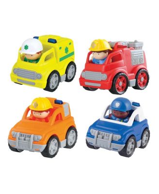 Mini Emergency Vehicles 4-Piece Toy Vehicle Set