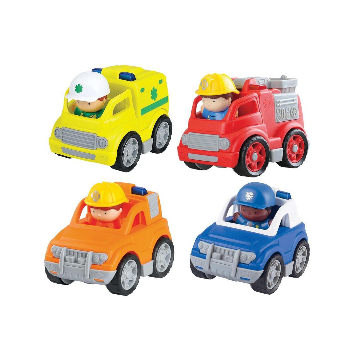 Детские игрушки Playgo Mini Emergency Vehicles 4-Piece Toy Vehicle Set — фото 1