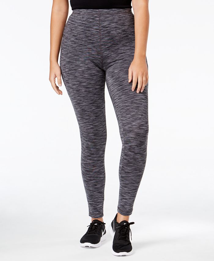 Ideology Plus Size Space-Dyed Lined Leggings, Created for Macy's - Macy's