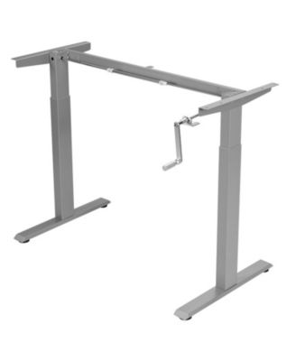 Hand Crank Sit to Stand Desk Frame with Adjustable Height Base Desk