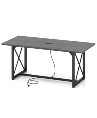 6 Foot Conference Table with Power Outlets for 6 to 8 People