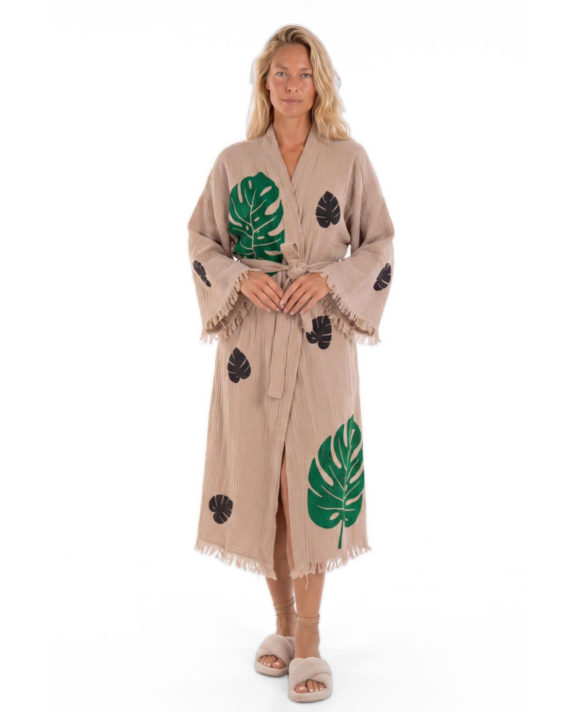 Tutunaki Women's Niva Printed Fringed Festival Robe
