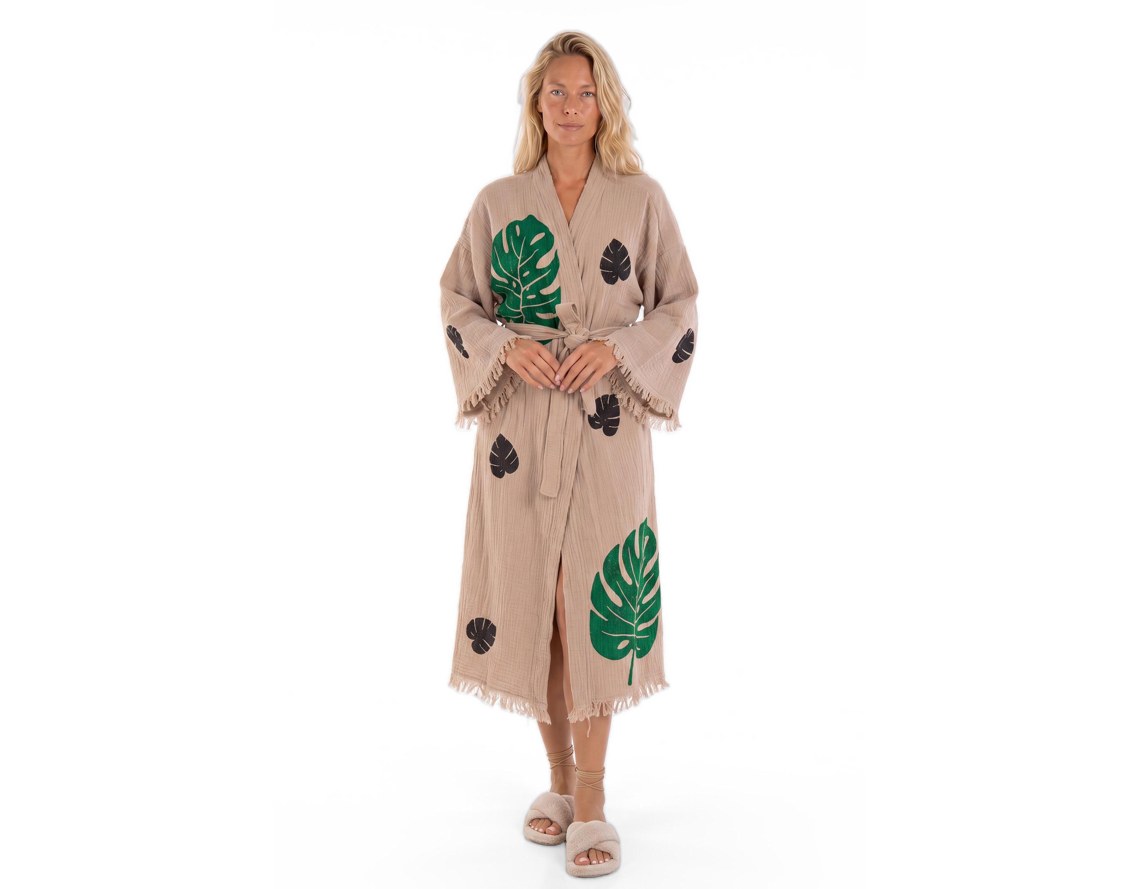 Tutunaki Women's Niva Printed Fringed Festival Robe