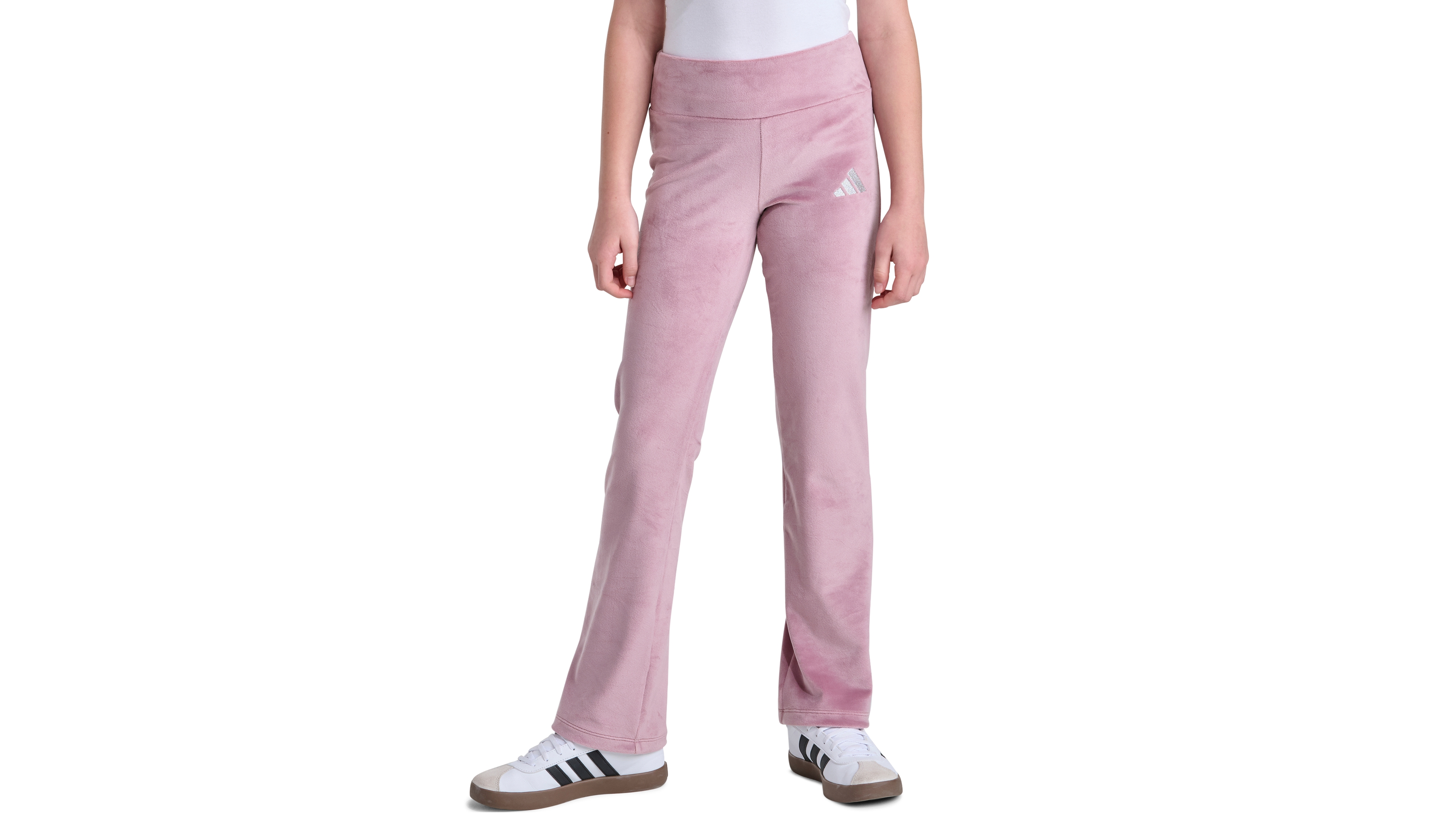 adidas Girls' 7-16 Kick Flare Velour Pants