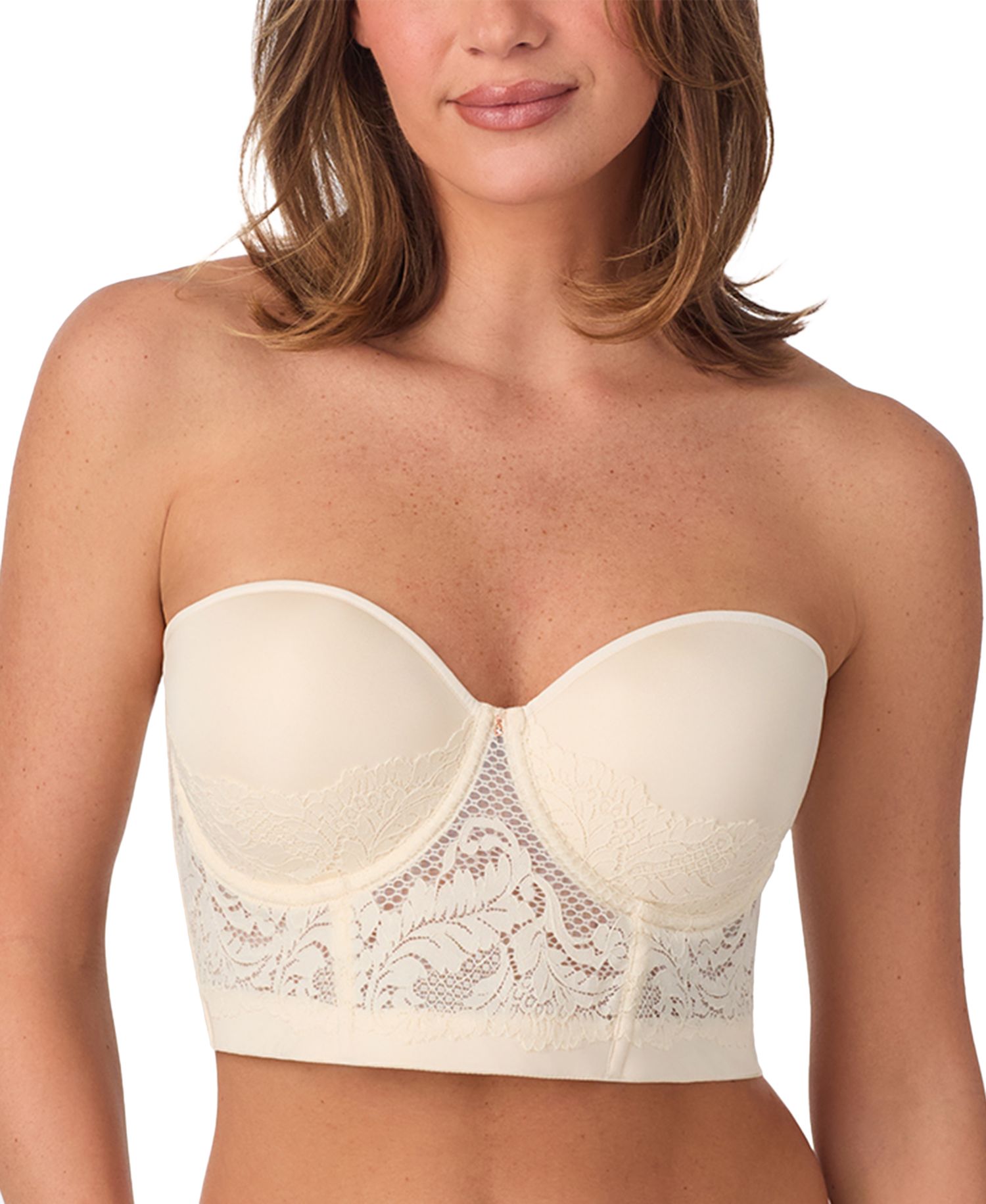 Lace Allure Strapless Lace Bustier