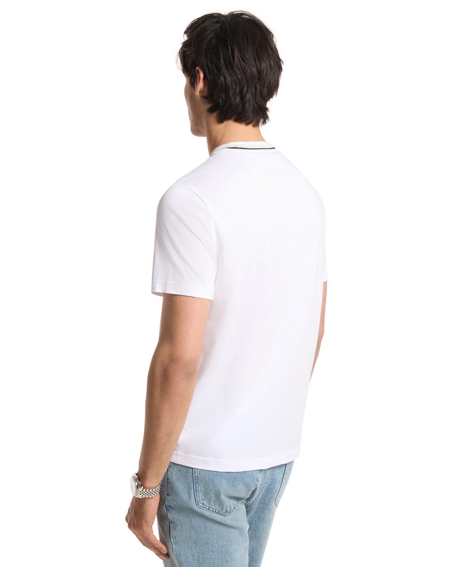 Men's Contrast Tipping Crewneck T-Shirt