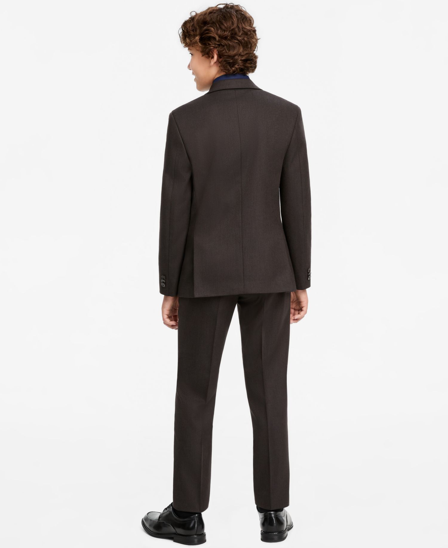 Boys' 8-20 Single-Breasted Notch-Lapel Textured Sports Coat