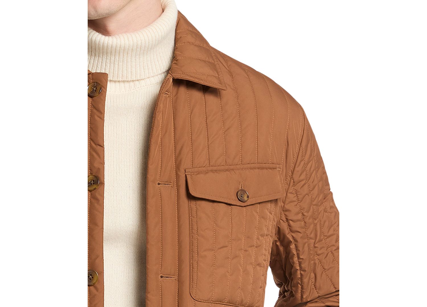 Men's Narrow Quilt Chore Point Collar Jacket