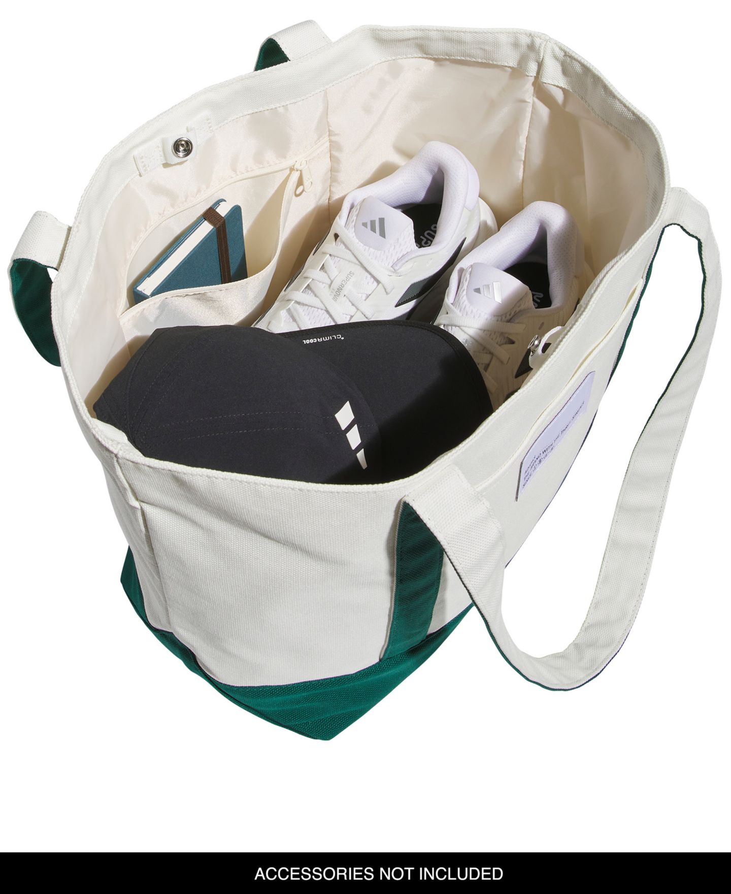 Женская сумка adidas Canvas Court 2 Tote, цвет: Тёмный зелёный — фото 3