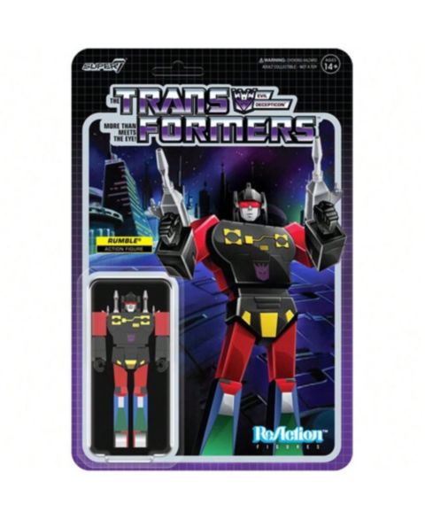 Детская фигурка Super7 Transformers Rumble ReAction 3.75-Inch Articulated Action Figure, 14+ Years, цвет: Open Miscellaneous