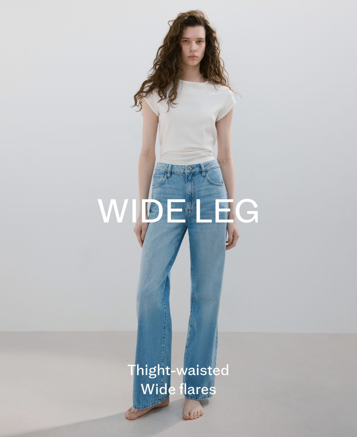 Women's Pockets Wide-Leg Jeans