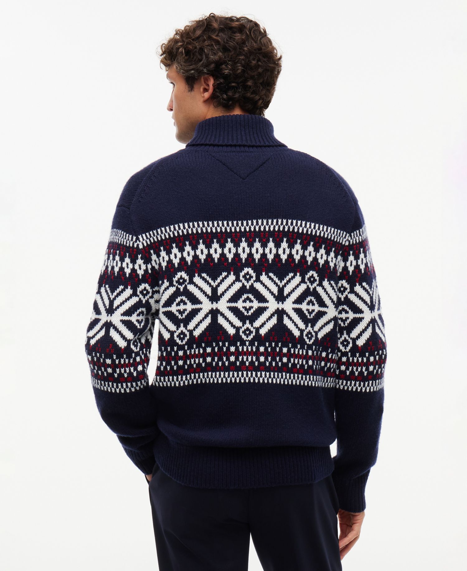 Men's Fair Isle Wool-Blend Roll Neck Sweater