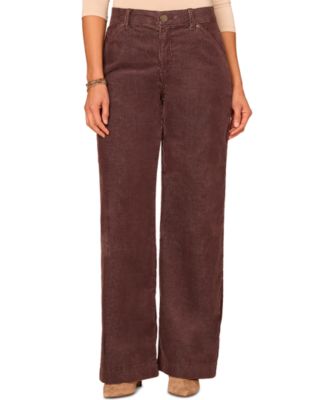Petite "Ab" Solution Skyrise Corduroy High-Waisted Wide-Leg Pants