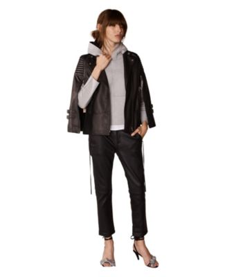 Women's Crosby Moto Leather Cape Jacket
