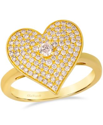 Heart Diamond Ring (5/8 ct. t.w.) in 14k Yellow Gold