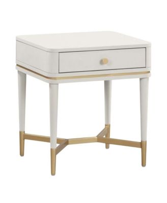 Nightstand with Soft-Close Drawers and Acacia Wood Construction