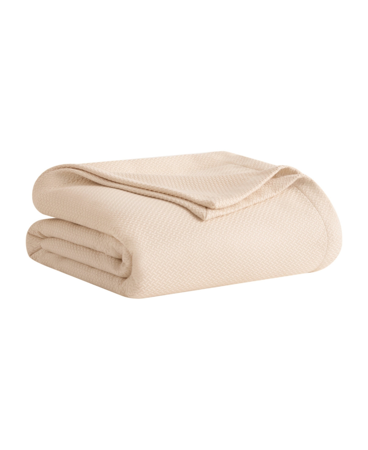 Madison Park Egyptian Cotton Micro Herringbone Blanket, Full/Queen - Beige