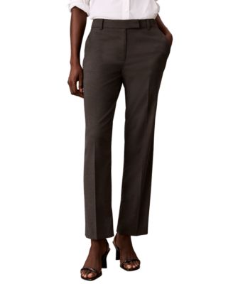 Women's Straight-Leg Mid-Rise Dress Pants
