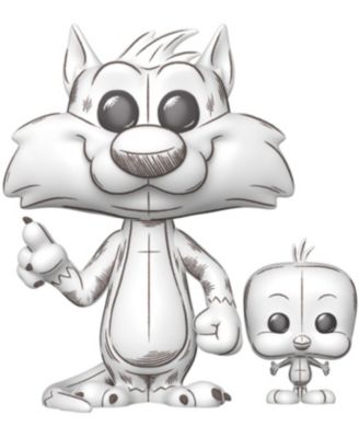 Pop! and Buddy Looney Tunes Sylvester and Tweety Sketched Vinyl Figure, 2-Piece Set, Ages 6+