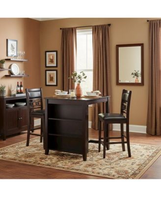 3-Piece Wood Storage Counter Set