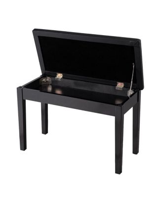 47.5 Inch Upholstered Bench with Carved Rubber Wood Legs and Padded Seat