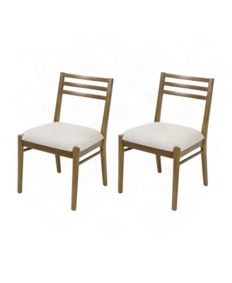 Mid-Century Modern Wood Dining Chairs, Set of 2