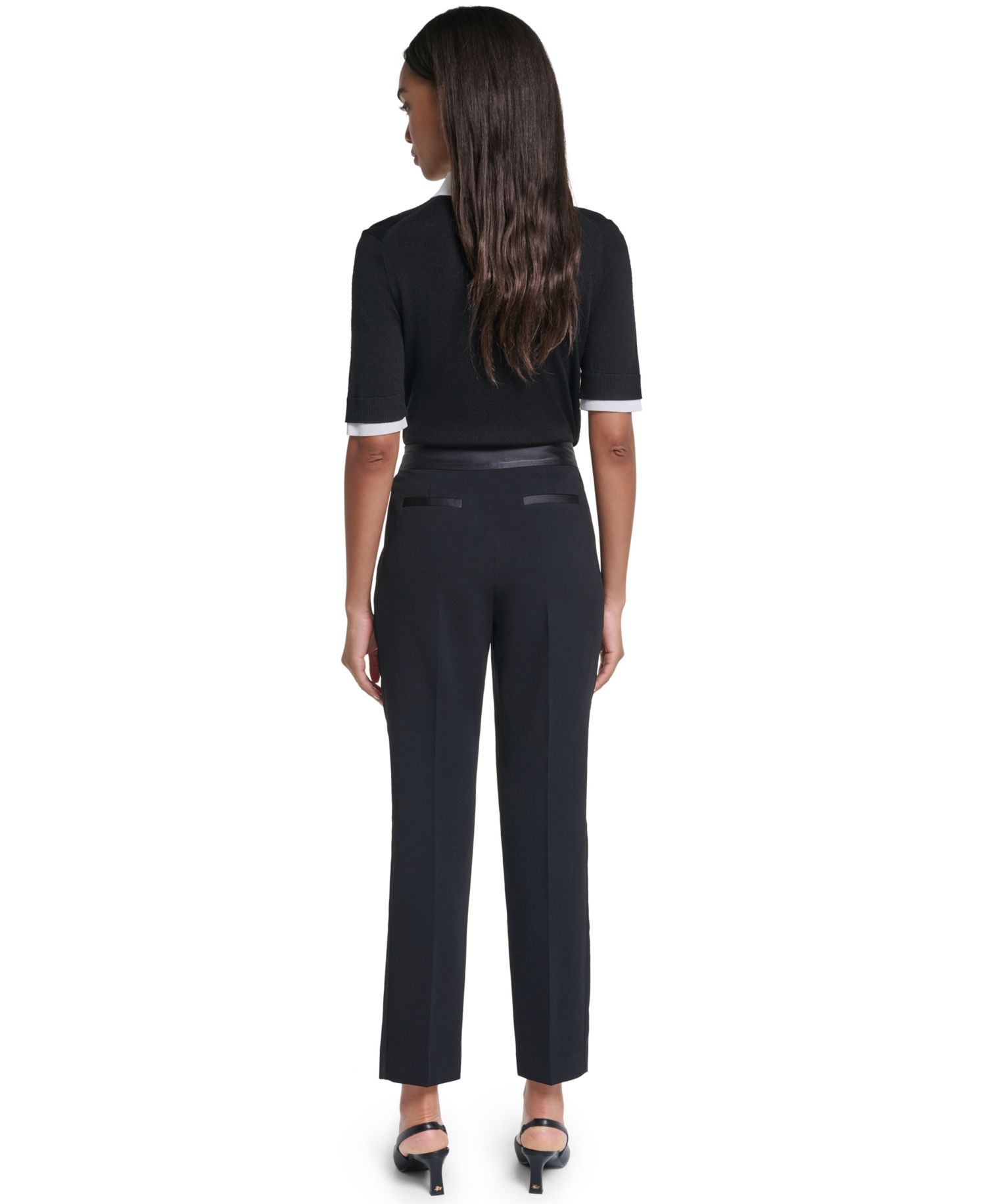 Women's Satin Straight Dress Pants