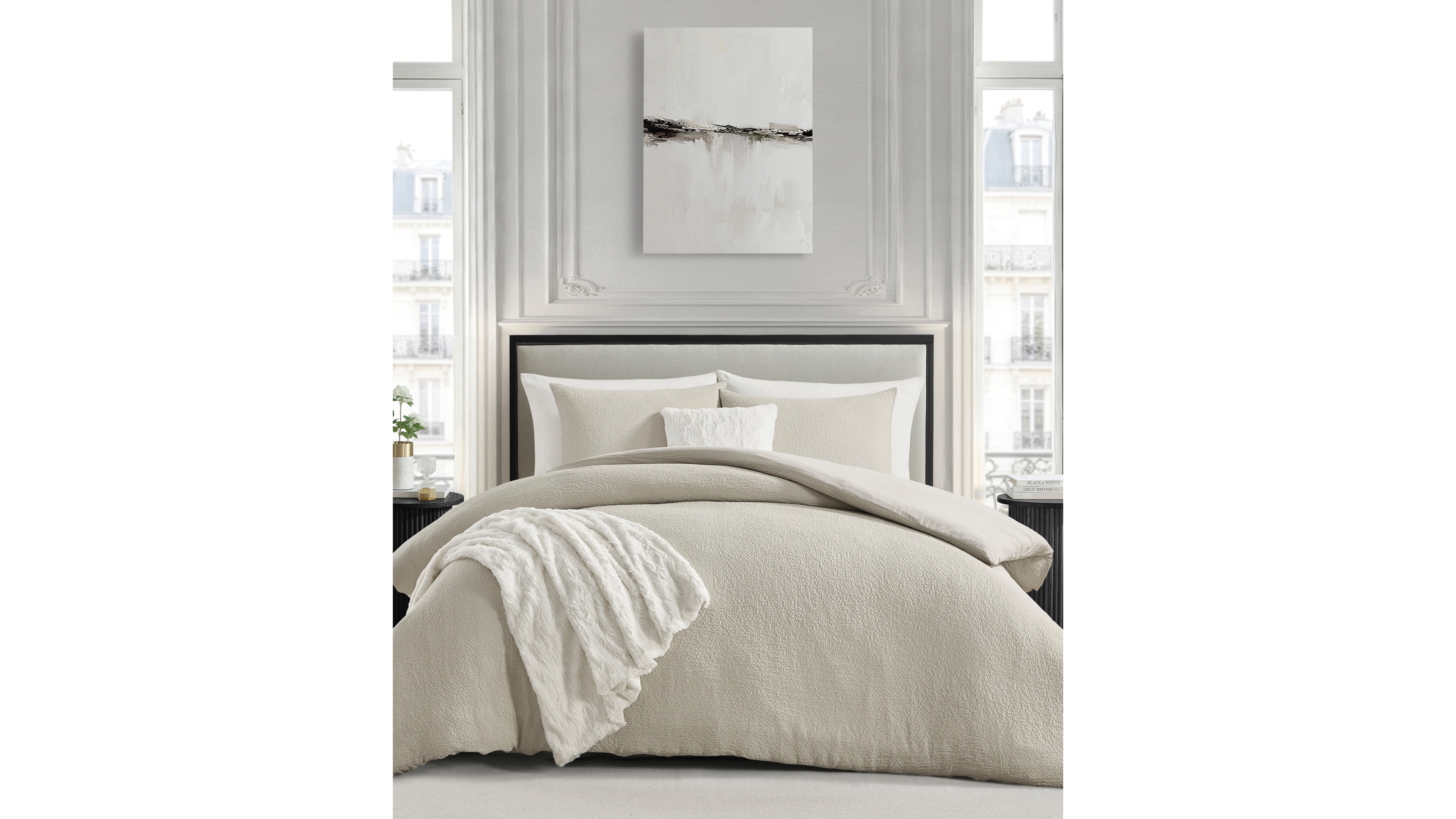 Karl Lagerfeld Paris Crinkle 5-Piece Bed in a Bag Set, Queen