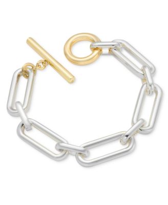 Two-Tone Large Link Flex Bracelet