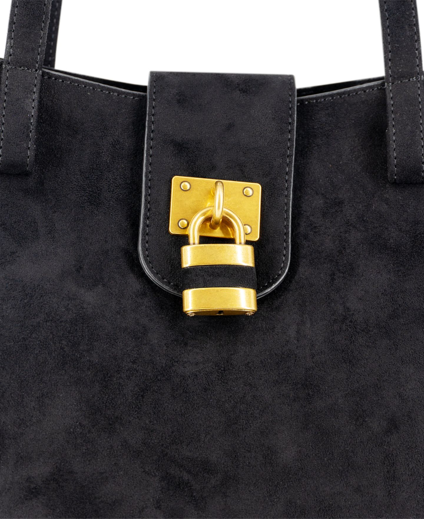 Женская сумка LIKE DREAMS Harper Lock Gold-Tone Large Tote, цвет: Чёрный — фото 6