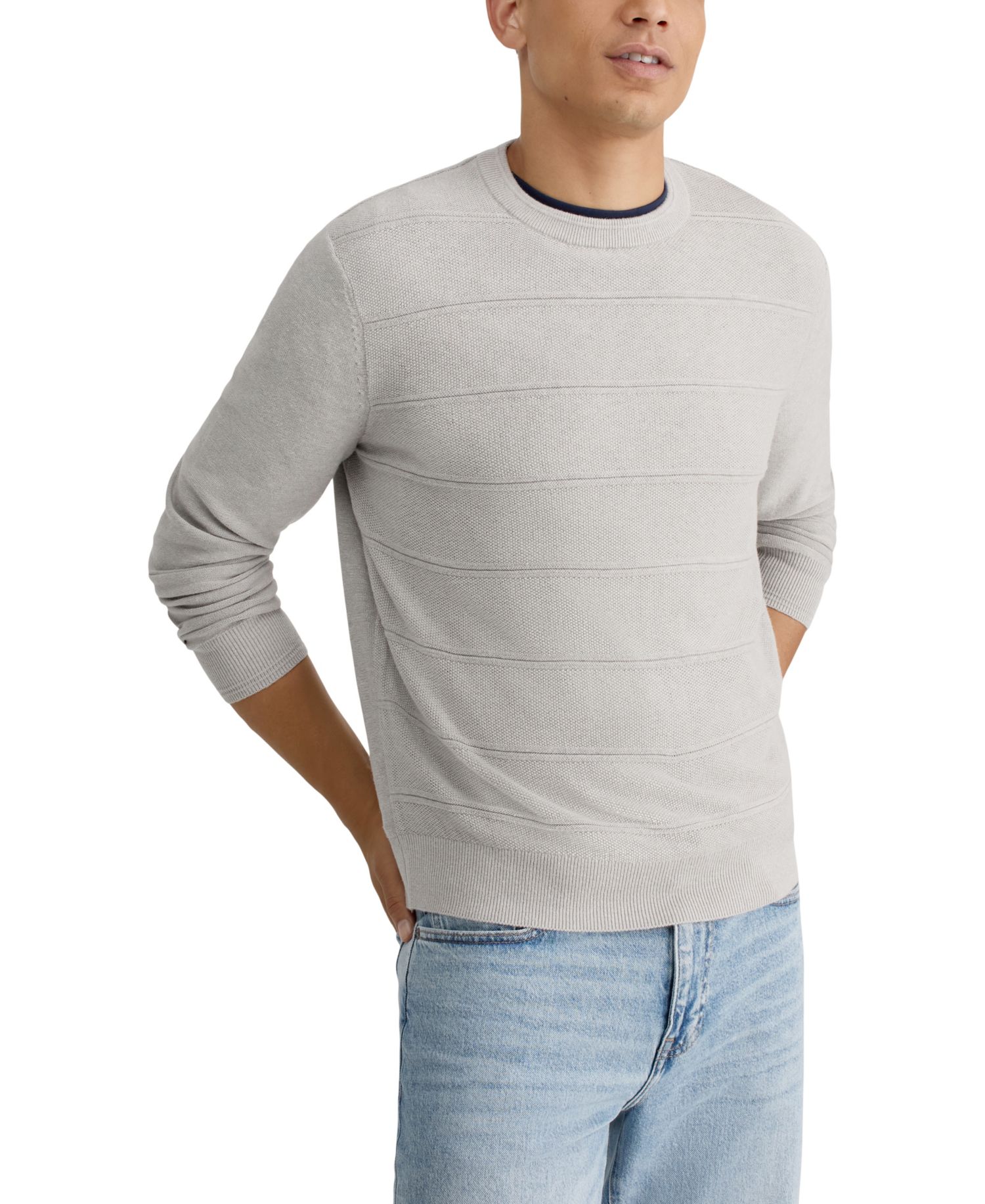 Men's Classic-Fit Textured Crewneck Sweater