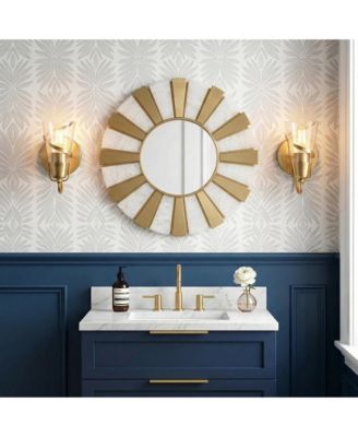 5" Antique Seeded Glass Modern Arch Bathroom Vanity Light Wall Sconce