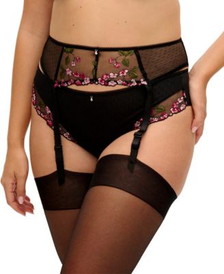 Women's Eliyse Low-Rise Thong Garter Belt