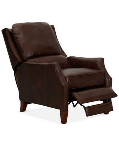 Accent Chairs and Recliners - Macy's - Narmer Leather Push Back Recliner
