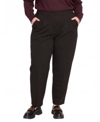 Plus Size Audrey High-Waist Tapered Ponte Pants