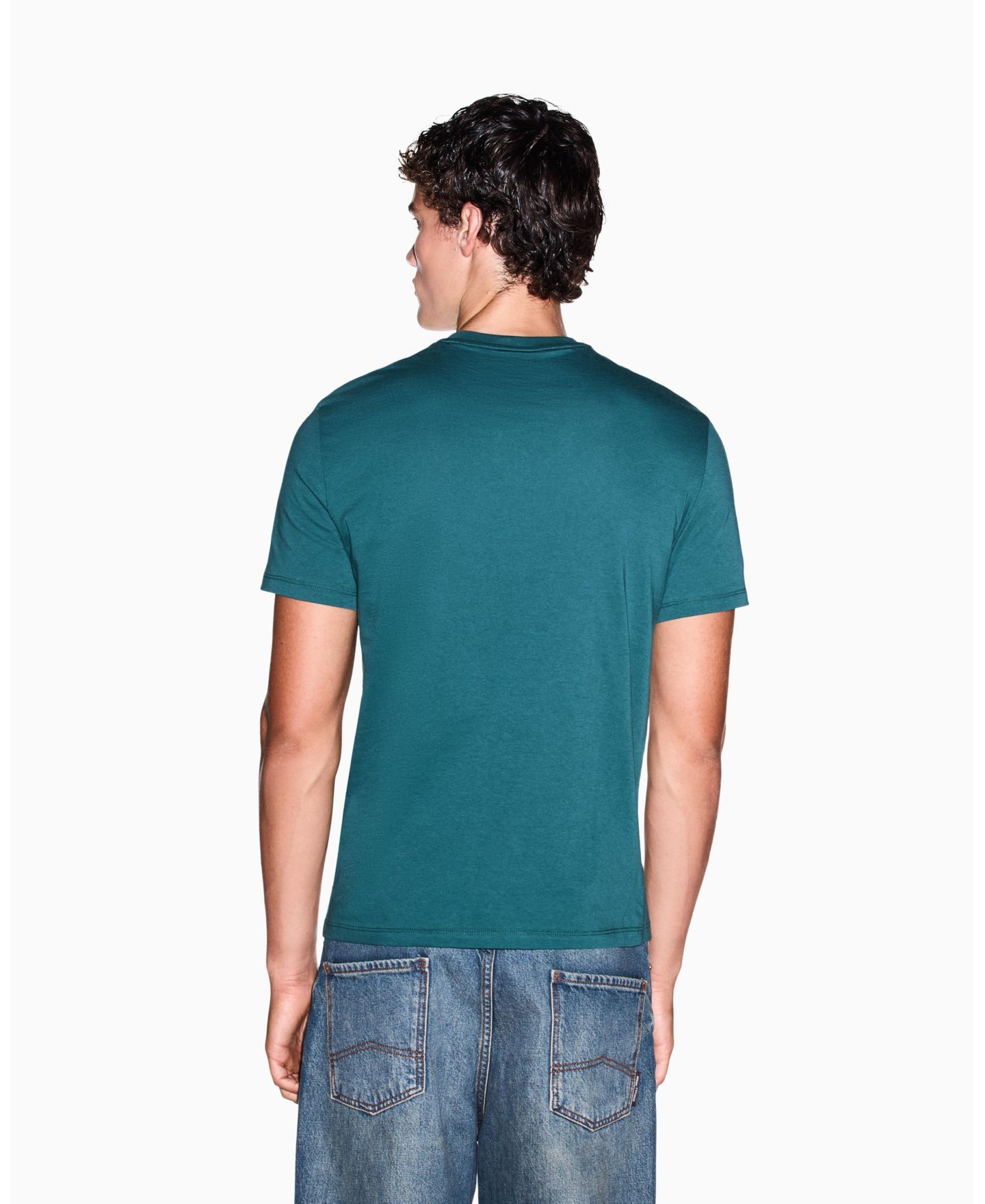 Мужская футболка A|X Armani Exchange Box Logo, цвет: Alloy — фото 25