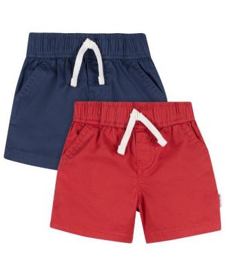 Baby Boys Pull-On Cotton-Blend Shorts, 2-Piece Set