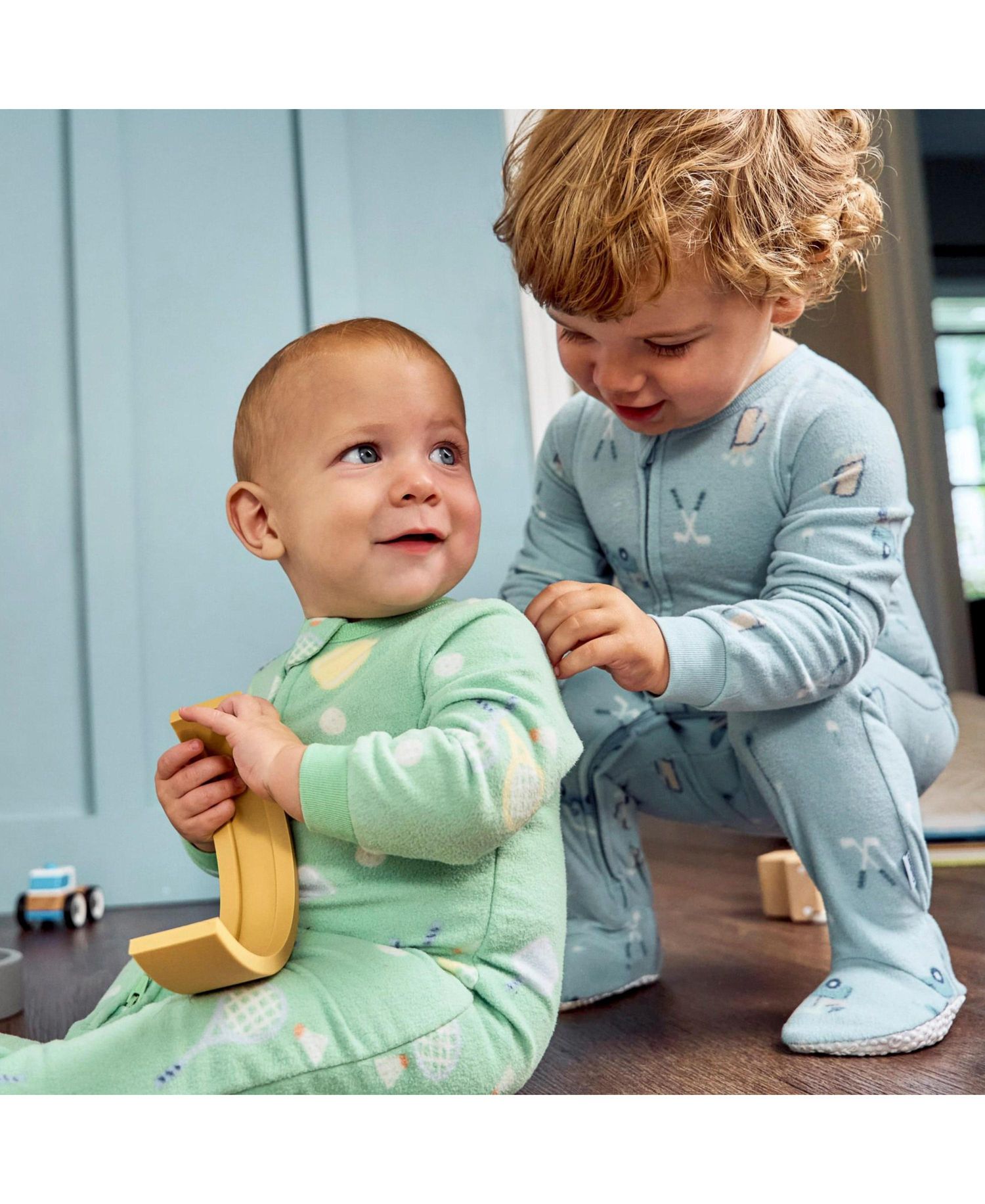 Baby -Pack Footless Fleece Pajamas