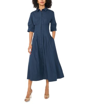 Women's Collared Neck Shirt Dress