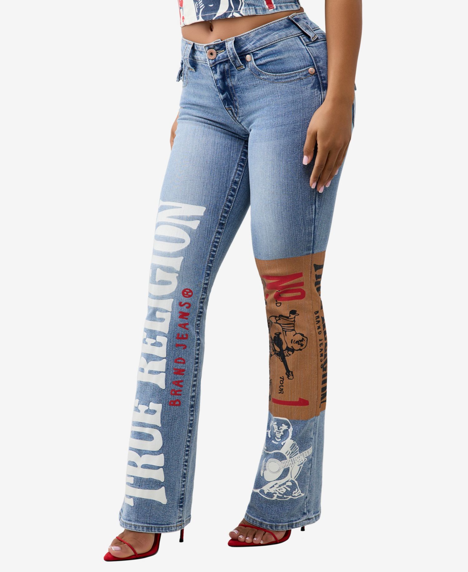 Women's Becca Mid-Rise Stretch Cotton-Blend Bootcut Jeans