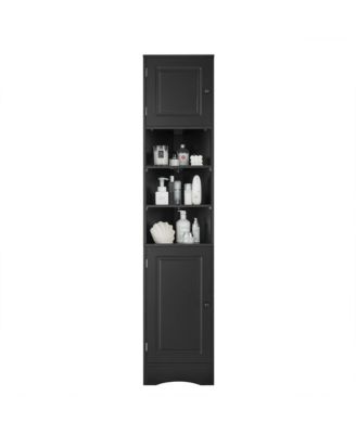 Tall Corner Bathroom Storage Cabinet Multi-Functional Freestanding Cabinet