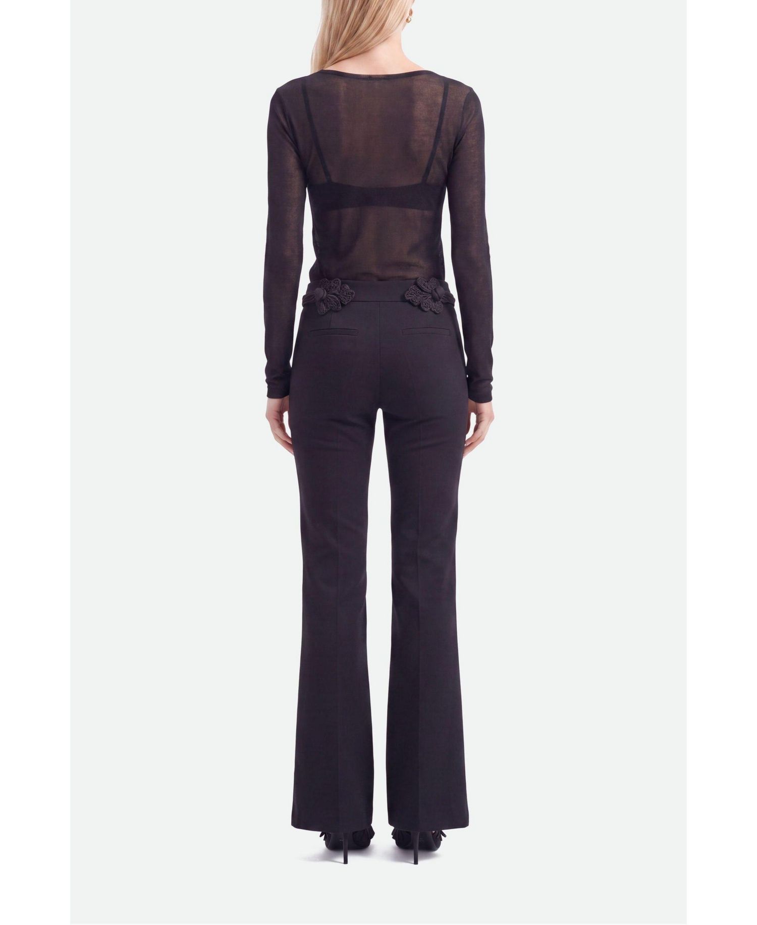 Women's Accessory Detail Flare Trousers
