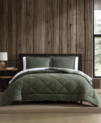 Big Lake Plaid Microfiber 3-Piece Comforter Set, King